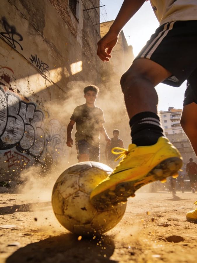 Action de football