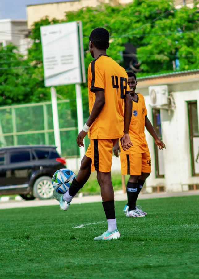 Jeunes joueurs à l'entraînement